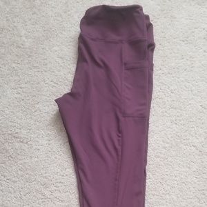 Plum crisscross leggings
